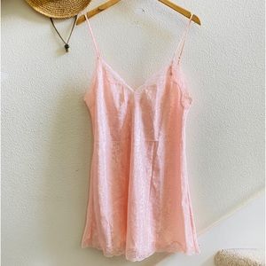 Victoria Secret Peach Chemise Slip Lace Dress NWOT